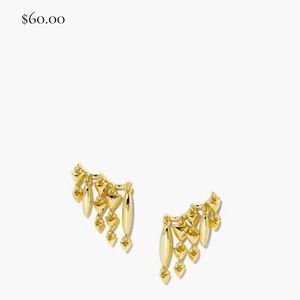 Kendra Scott Gold Quinn Ear Climber Earrings AND Kendra Scott stud earrings
